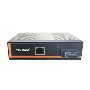 TiNCAM 1 * SC + 1 * RJ45 10/100/1000M adattamento modalità singola doppia fibra 20km interruttore di rete industriale con POE per telecamera IP CCTV