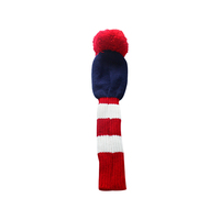 Housse de tête de club de golf en fil écologique tricoté, imperméable, avec fermeture magnétique, broderie 3D, matériau naturel, toucher doux