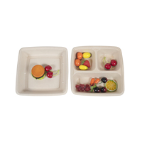 Conteneur alimentaire jetable biodégradable et écologique en bagasse de canne à sucre pour restaurants