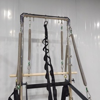 Peralatan Senam Pilates Studio Rumahan Berkualitas Baik, Tahan Lama, Portabel, dan Dapat Disesuaikan, Reformer Pilates Setengah Trapeze dengan Tower