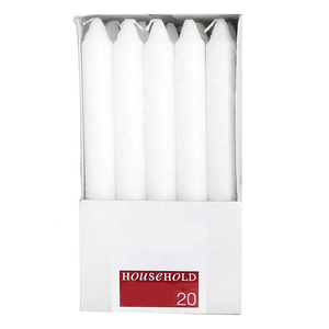 Vente en gros bon marché bougie conique à la paraffine blanche de différentes tailles - Product Image 5