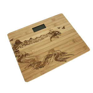 BSCI天然竹体称重秤身竹浴室电子称重秤200千克 - Product Image 2