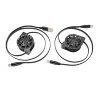 Câble de charge rapide rétractable Type C 5V 3A 60W avec conducteur en cuivre pur et blindage tressé pour synchronisation de données entre ordinateur et téléphone