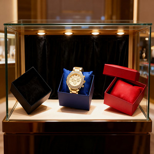 Custodia per orologio con gioielli in cartone quadrato bracciale piccolo cuscino Organizer confezione regalo - Product Image 4