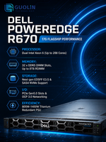En Stock, Servidor en Rack Dell PowerEdge R670 1U de Doble Socket, Nuevo y Original, Intel Xeon 6, Servidor Empresarial para Centro de Datos