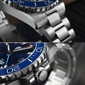 นาฬิกา San Martin SN0136 39 มม. รุ่น Diver GMT หน้าปัดเคลือบเอนาเมล NH34 ตัวเรือนสแตนเลสสตีล นาฬิกาข้อมือผู้ชายสุดหรู ระบบอัตโนมัติ เครื่องจักรกล แซฟไฟร์ พร้อมพรายน้ำ - Product Image 5