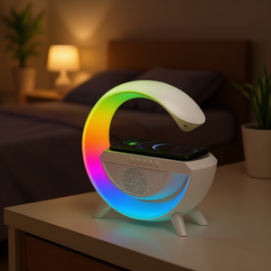 Altavoz Bluetooth con Carga Inalámbrica, 24 Luces RGB, Audio HIFI, Compatible con Tarjetas AUX y TF - Product Image 2
