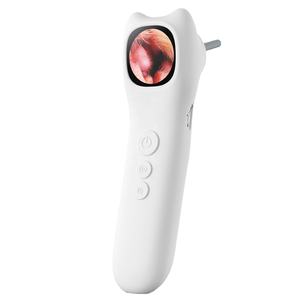 Casing silikon kucing Q12 tersedia dalam tiga warna otoskop Visual kamera telinga anjing kucing peliharaan otoskop observasi Real-time - Product Image 1