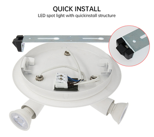 360 Degrés Réglable GU10 Down Light 5W Blanc Noir Rond <span class=keywords><strong>Spot</strong></span> Down Light Dimmable Surface Monté Led Downlight - Product Image 4