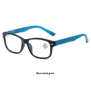 Wholesale Custom Logo <strong>Reading</strong> <strong>Glasses</strong> Anti Blue Light Spring Hinge Retro Wood Pattern Frame Prescription Readers for Women Men - Product Image 4