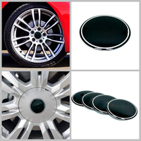 Autocollant d'emblème 3D incurvé en métal aluminium 56 mm pour enjoliveurs de roues de voiture personnalisés