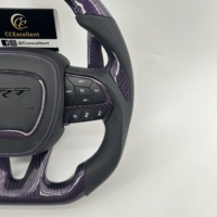 Volant de direction de style sport en fibre de carbone LED de marque CCexcellent, finition brillante/mate, garantie 1 an pour Dodge Durango