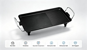 Grill électrique coréen multifonction grande capacité avec plaque en aluminium pour <span class=keywords><strong>raclette</strong></span> et barbecue domestique - Product Image 5