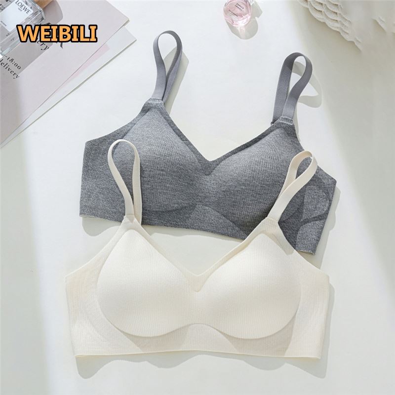 Naked Feeling Soft Support Water Droplet Fixed Cup Underwear Anti Slip Push-up Anti Sagging Women's Bra