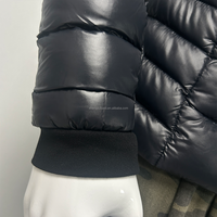Veste matelassée en duvet de luxe avec logo personnalisé d'usine, de haute qualité, pour hommes et femmes, tendance, brillante, à fermeture éclair, pour l'hiver