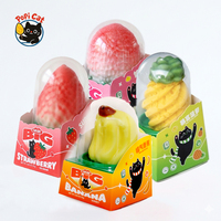 Pabrik PoPI CAT Es Krim Bentuk 3D Rasa Stroberi Segar, Leci, Nanas, Pisang, Camilan Beku