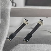Up 2PIN Soft FPC USB C Câble de charge plat Connecteur de type C à angle descendant avec gaine en PVC pour ordinateur