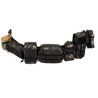 Ceinture tactique multifonctionnelle respirante en nylon avec système MOLLE pour homme, ceinture de chasse rembourrée MOLLE
