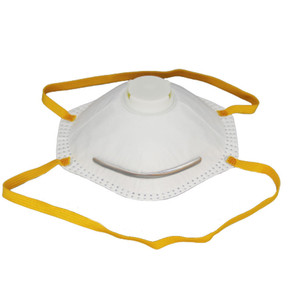 Masque jetable FFP2 en forme de coupelle, anti-poussière, respirant, EN 149, avec valve et sangles de tête, demi-masque nasal pour le ponçage - Product Image 2