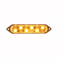 Feux de signalisation d'urgence LED rectangulaires de 4,9 pouces, lampe clignotante pour remorque/camion, conforme aux normes SAE/DOT/FMVSS108