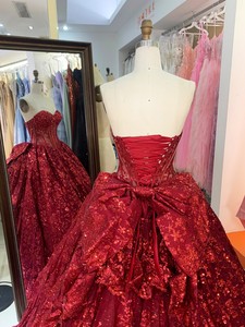 Vestidos de Quinceañera Victorianos con Corpiño con Varillas, Corte en A, Sin Tirantes y Lazo, Directo de Fábrica, Personalizados, Vestidos de Boda para Quinceañera - Product Image 3