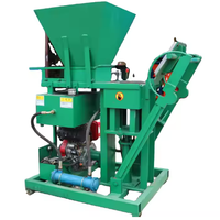 Machine à fabriquer des briques de terre-ciment à emboîtement diesel de petite taille QT2-25 à bas prix à vendre