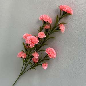 Flores de Clavel Artificiales de Seda al por Mayor de Fábrica Y-H088, 15 Cabezas, Claveros Artificiales Realistas para Decoración del Hogar y Bodas - Product Image 3