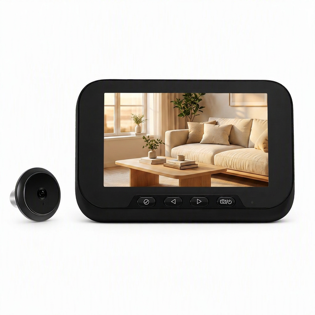 Hidden Peephole Camera with 4.5 Inch Ultra-Large Screen 2.0MP HD Digital Door Viewer 145° Wide Angle 3800mAh Large Battery