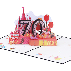 Tarjeta de Felicitación 3D Pop-Up de Papel Reciclable para Celebraciones, <span class=keywords><strong>Cumpleaños</strong></span>, Aniversarios, Día de San Valentín, Agradecimiento Empresarial, Precio Económico - Product Image 6