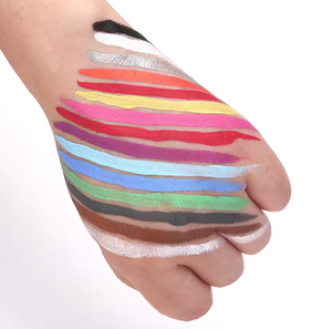 สีเพ้นท์หน้าแบบน้ำ ปลอดสารพิษ หลายสี สำหรับเพ้นท์หน้าและตัว สำหรับงานปาร์ตี้ ช่างเพ้นท์มืออาชีพ รับผลิตแบบ OEM พร้อมสกรีนโลโก้ - Product Image 3