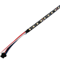Bandes lumineuses numériques RGBW Epistar IC 2700K-5000K découpables avec contrôle par application, LED intelligentes, PCB noir