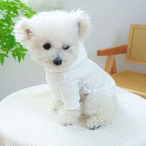 스트라이프 화이트 개 옷 애완 동물 가을 겨울 패션 까마귀 - Product Image 3