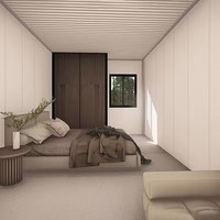 Bâtiment de bureau modulaire préfabriqué en acier à deux étages avec mur-rideau en verre pour site commercial
