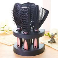 5er-Pack mit Spiegel, Pinselhalter, professionellem Massagekamm, Kosmetik-Haarstyling-Werkzeugset