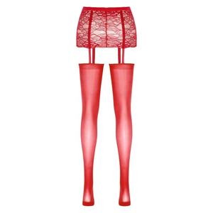 Lingerie pour femmes sous-vêtements vêtements de nuit semi-transparent en dentelle <span class=keywords><strong>Mini</strong></span> <span class=keywords><strong>jupe</strong></span> avec porte-jarretelles - Product Image 3