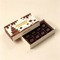 Boîte en carton personnalisée de luxe avec logo, pour chocolats, en deux parties, avec séparateur, emballage biodégradable pour biscuits
