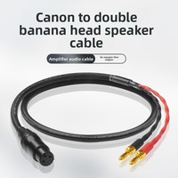Câble Haut-parleur Audio HiFi Audiophile-Grade Double Tête Banane XLR Cannon Cuivre Pur PVC pour Amplificateur de Scène 4K Connexion