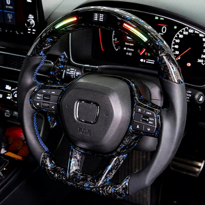 <span class=keywords><strong>พวงมาลัย</strong></span>รถยนต์ <span class=keywords><strong>Honda</strong></span> CRV HR-V Civic รุ่นที่ 11 แบบกำหนดเองได้ คุณภาพสูง ผลิตจากคาร์บอนฟอร์จและหนังแท้ - Product Image 1