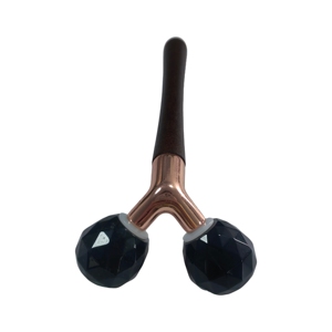 Outils de beauté pour le lifting du visage, soin de la peau, rouleau double facetté en obsidienne noire naturelle pour le visage - Product Image 4
