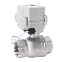 Vanne à boisseau sphérique motorisée OEM TONHE IP67 ROHS CE DN32 DN40 DN50 normalement fermée NC 12-24V/AC230V SS304 pour le contrôle de l'eau