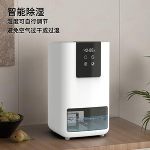 Mini déshumidificateur portable blanc, réservoir de 1,0 à 2,5 L, moins de 10 m², pour la maison, la garde-robe, le dortoir - Product Image 2