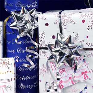 Factory <b>Christmas</b> Gift Wrapping Paper Metallic Paper 43*300 cm ChristmasPaper Packaging - Product Image 2