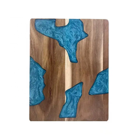 Produits de cuisine tendance 2026 Nouveautés Planche à découper double face grande taille en résine et bois unique pour ustensiles de cuisine