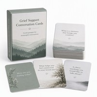 Cartes de gestion de l'anxiété personnalisées : Cartes flash sur les stratégies d'autosoins avec exercices de respiration de mise en terre – Lot de cinquante cartes – Fabrication OEM