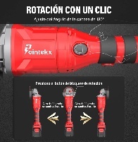 Meuleuse d'angle sans balais au lithium de 125 mm, 21 V, rouge et noir, outil de meulage professionnel à usage général - Product Image 3