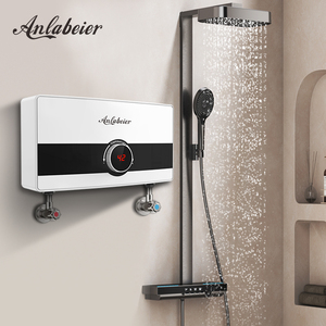 Calentador de agua eléctrico instantáneo de 220V y 8500W, calentador de agua a presión para baño y ducha, calentamiento rápido, agua caliente sin fin, montaje en pared con LED - Product Image 1