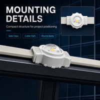 Écran maillé LED DMX512 RGBW à points lumineux, étanche, pour façade de bâtiment extérieur, avec support de conception et d'installation DIALux
