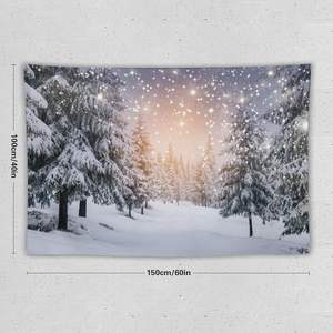 Invierno copo de nieve Mandala tapiz Navidad paisaje pared arte para dormitorio sala de estar vacaciones decoración del hogar en Stock - Product Image 3
