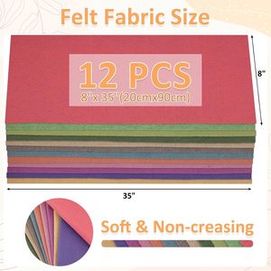 1.4mm dày mềm cảm thấy tấm vải 12 loại morandi loạt màu sắc cảm thấy gói cho Diy Craft may hình vuông không dệt Chắp vá - Product Image 4