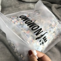 Sacs à fermeture éclair en poly à impression personnalisée avec logo, vente en gros d'emballages classés de luxe, sac à fermeture éclair en plastique givré transparent